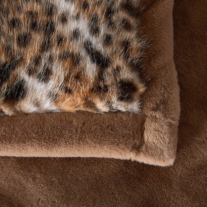 Snow Leopard Faux Fur Throw Blanket - image 14