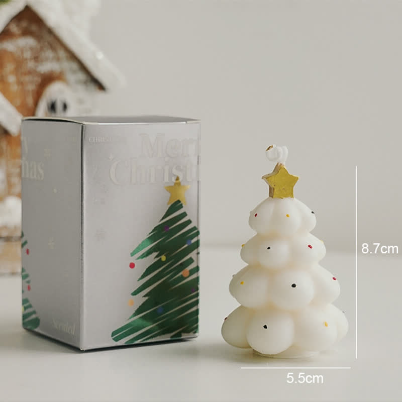 Christmas Tree Home Decor Scented Candle - White - Pear Freesia - image 8