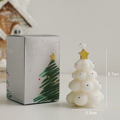 Christmas Tree Home Decor Scented Candle - White - Pear Freesia - image 8