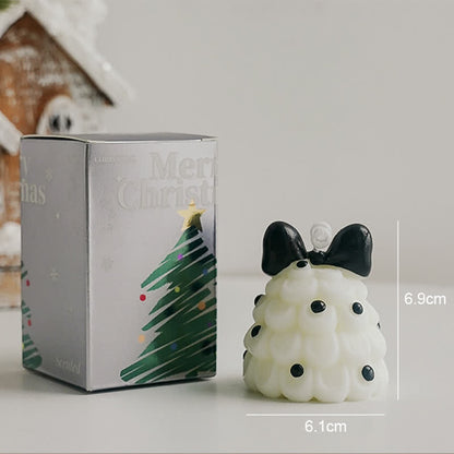 Christmas Tree Home Decor Scented Candle - Black Bow-knot - Pear Freesia - image 11