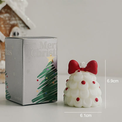 Christmas Tree Home Decor Scented Candle - Red Bow-knot - Pear Freesia - image 10