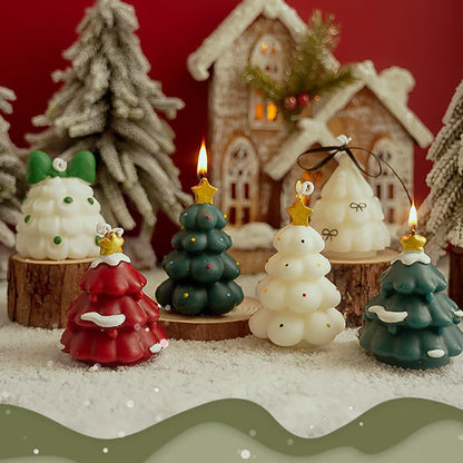 Christmas Tree Home Decor Scented Candle - Set ( 8 Colors) - Northland Cedar +Pear Freesia - image 0
