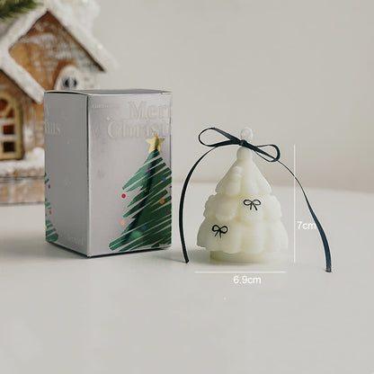 Christmas Tree Home Decor Scented Candle - White Christmas Tree - Pear Freesia - image 12