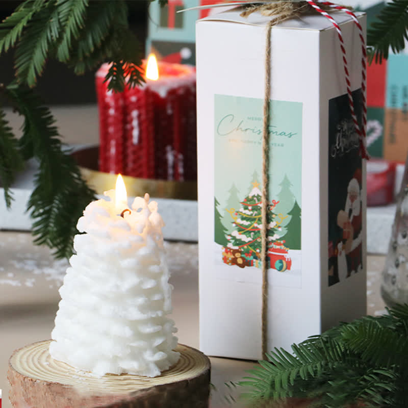 Christmas Tree Scented Candle Gift Ornament - White Cedar - English Pear Freesia - image 9
