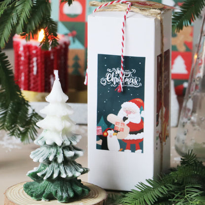 Christmas Tree Scented Candle Gift Ornament - Gradient Green Cedar - English Pear Freesia - image 14