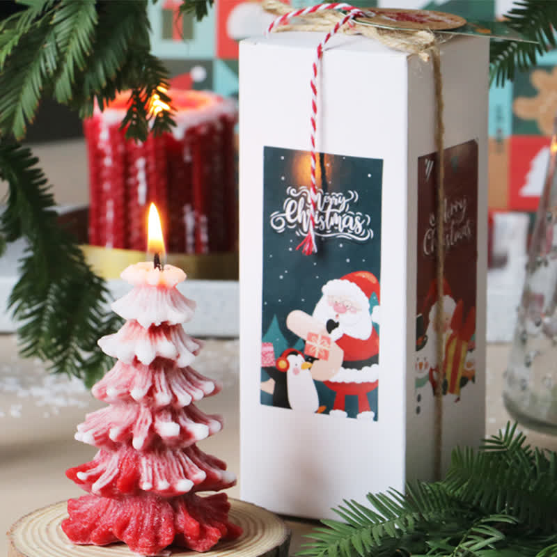 Christmas Tree Scented Candle Gift Ornament - Gradient Red Cedar - English Pear Freesia - image 10