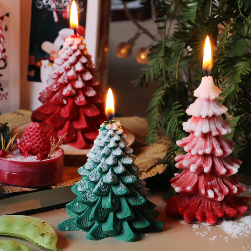 Christmas Tree Scented Candle Gift Ornament - Set ( 7 Colors) - English Pear Freesia - image 0