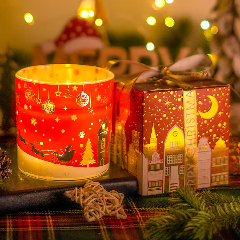 Creative Glowing Christmas Aromatherapy Candle Gift  - English Pear Freesia - image 1
