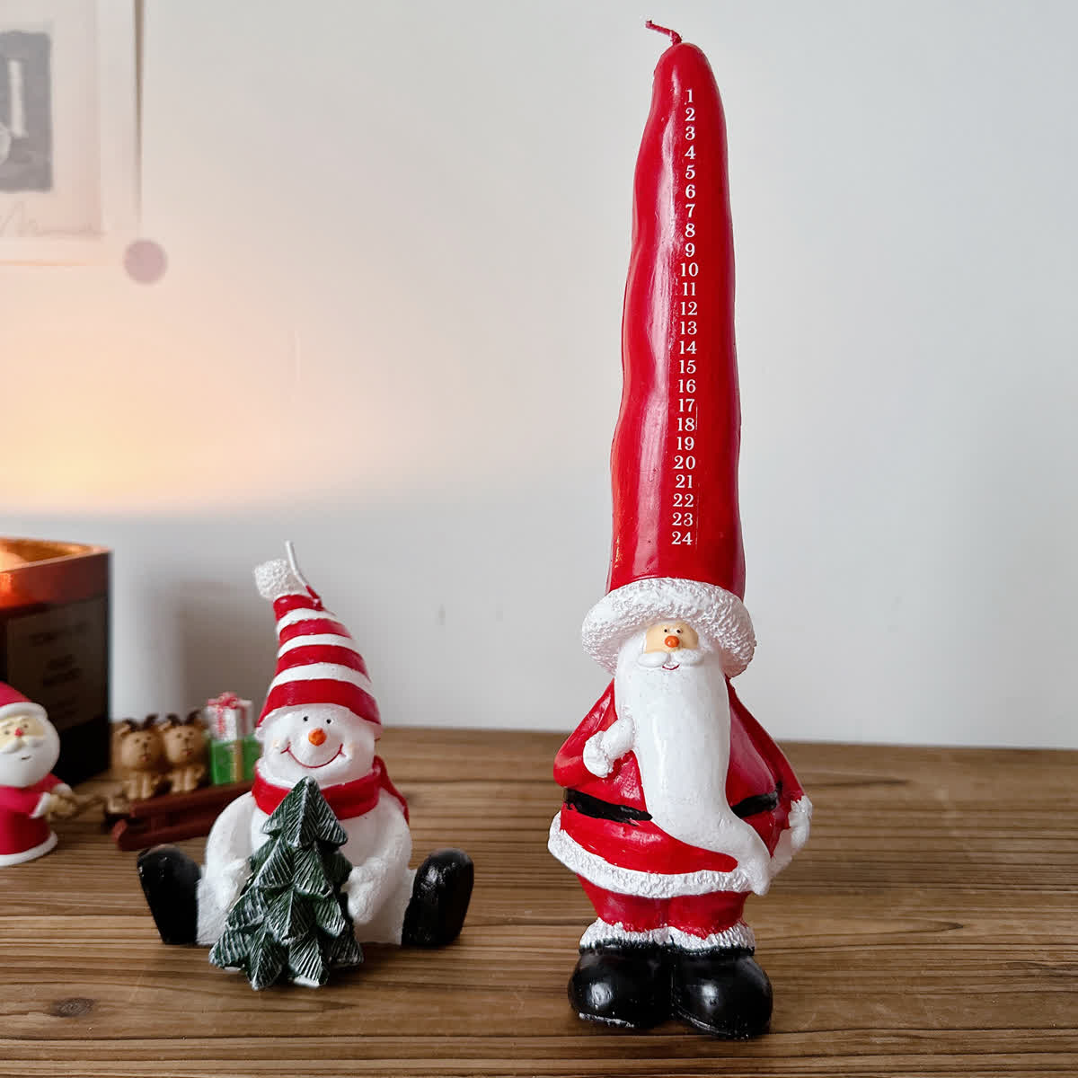 Santa Claus Numbers Candle Gift Ornament - image 1
