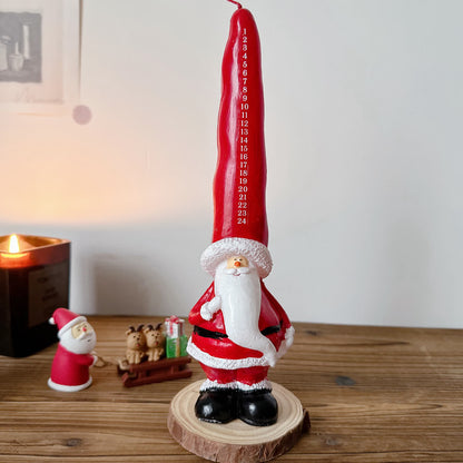 Santa Claus Numbers Candle Gift Ornament - 2.36" x 2.36" x 9.65" - image 0