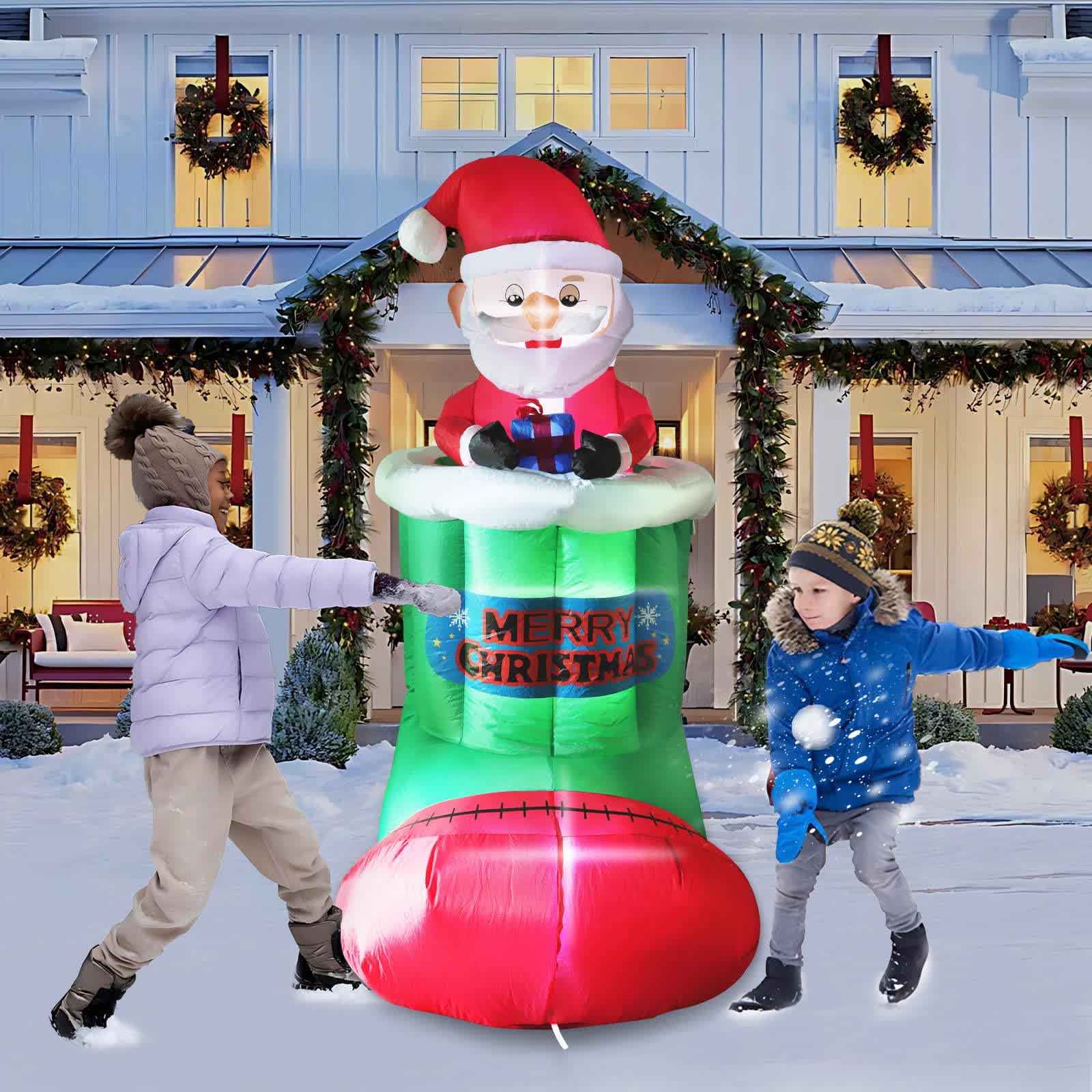 [Ship In 24 Hours] Christmas Dynamic Inflatable Decoration with LED Lights - image 3