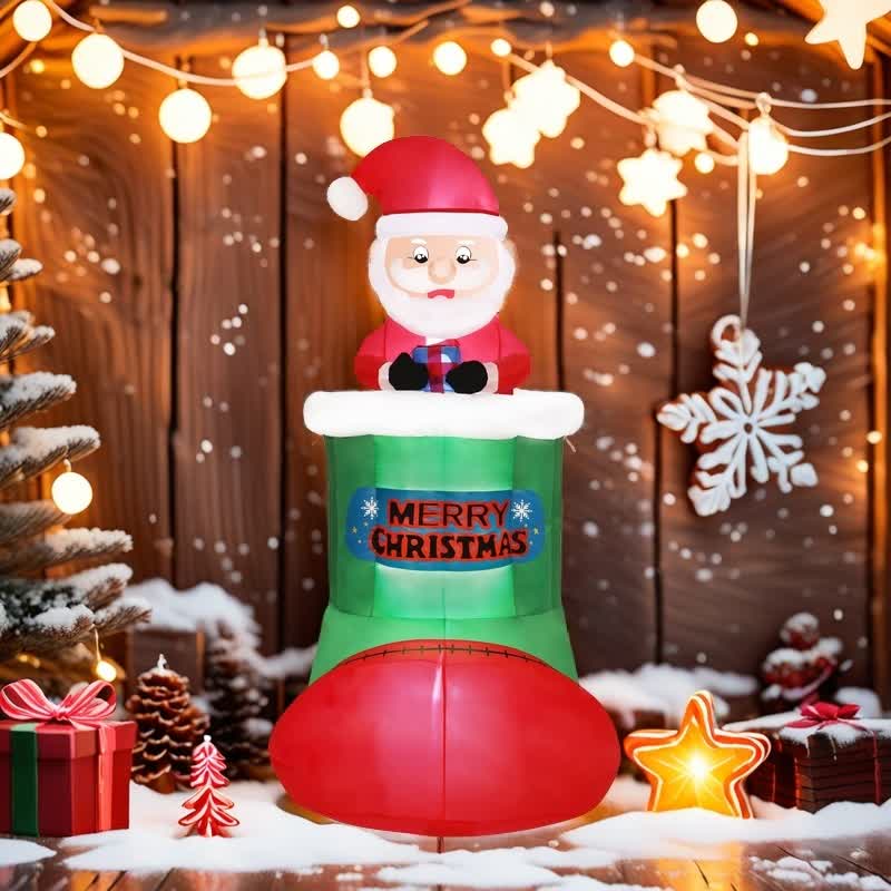 [Ship In 24 Hours] Christmas Dynamic Inflatable Decoration with LED Lights - 31.49" x 64.96" - image 0
