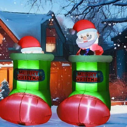 [Ship In 24 Hours] Christmas Dynamic Inflatable Decoration with LED Lights - image 1