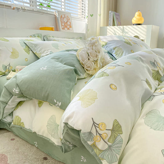 Refresh Ginkgo Leaf Pure Cotton Bedding - King - Bedding Set(Flat Sheet Style) - image 0