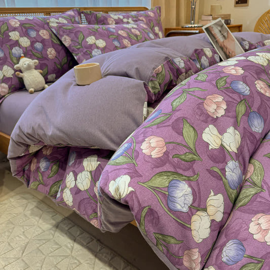 Elegant Tulip Brushed Cotton Bedding - 2pcs Pillowcases - 19" x 29" - image 0