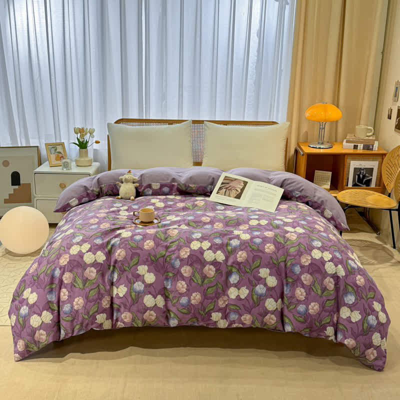 Elegant Tulip Brushed Cotton Bedding - image 1