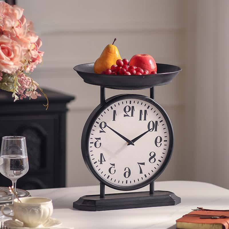 Iron Creative Clock Fruit Tray Decoration - image 1