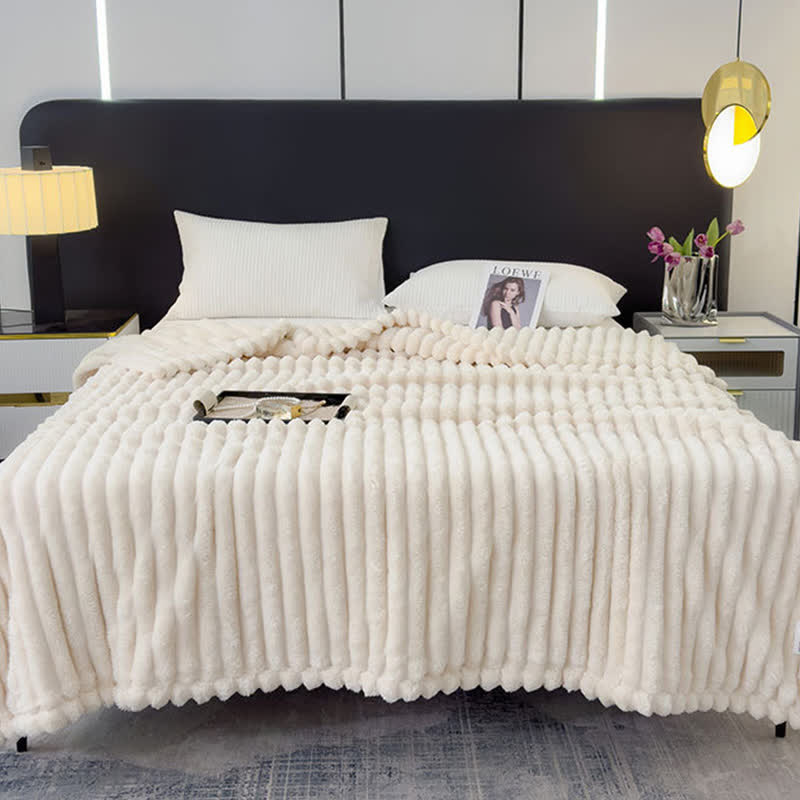 Reversible Warm Fleece Throw Blanket - image 2