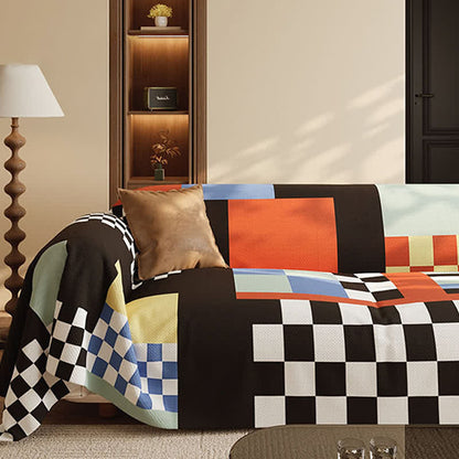Modern Style Plaid Soft Sofa Cover - image 1