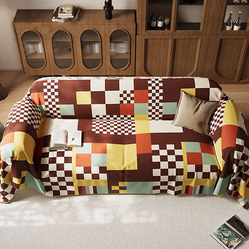 Modern Style Plaid Soft Sofa Cover - image 8