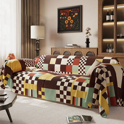 Modern Style Plaid Soft Sofa Cover - image 9