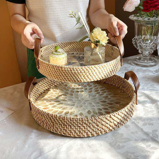 Farmhouse Rattan Woven Storage Basket - image 0