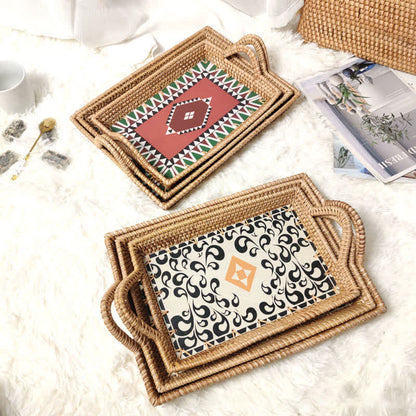 Handmade Rattan Desktop Storage Basket(3PCS) - image 3