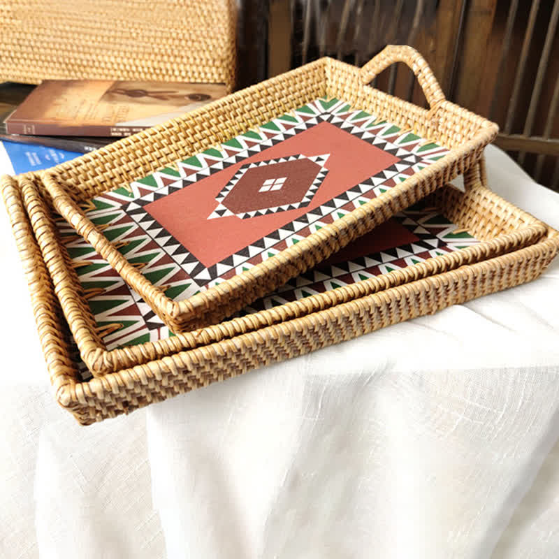 Handmade Rattan Desktop Storage Basket(3PCS) - image 5