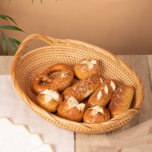 Simple Farmhouse Rattan Fruit Basket - image 0