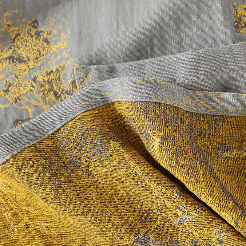 Neutral Landscape Kimono Cotton Pajama Set - image 8