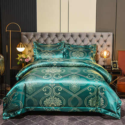 Vintage Satin Jacquard Soft Bedding Set (4PCS) - image 1