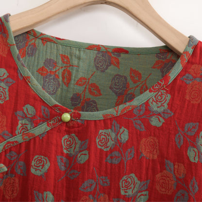 Plus Size  Rose Cotton Soft Pajama Set - image 8