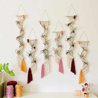 Bohemian Hand-woven Plant Holder Wall Tapestry - image 0