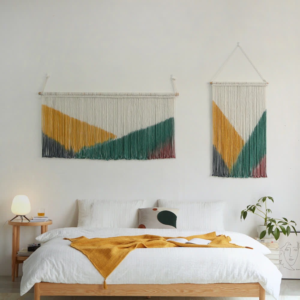 Hand-woven Bohemian Tassel Wall Tapestry - image 0