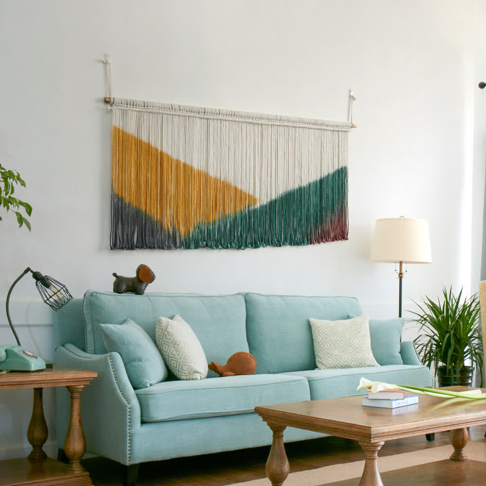 Hand-woven Bohemian Tassel Wall Tapestry - image 4