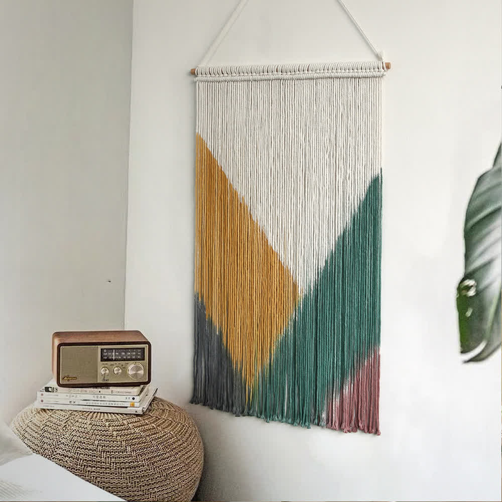 Hand-woven Bohemian Tassel Wall Tapestry - image 1