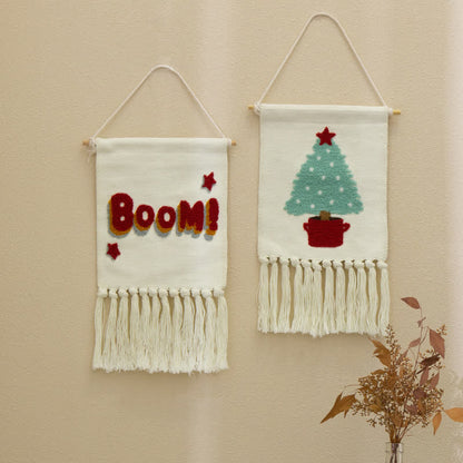 Embroidered Hand-woven Tassel Wall Tapestry - image 0