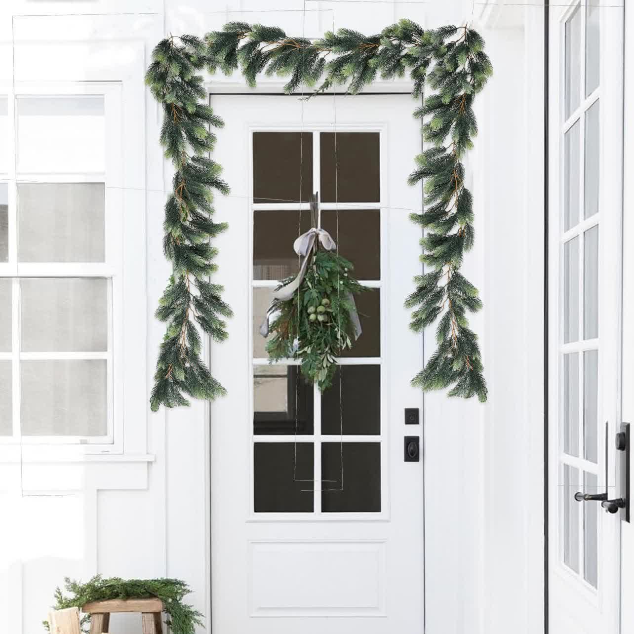  Artificial Garland Pine Needles Holiday Decor - Green - 70.86"L - image 4