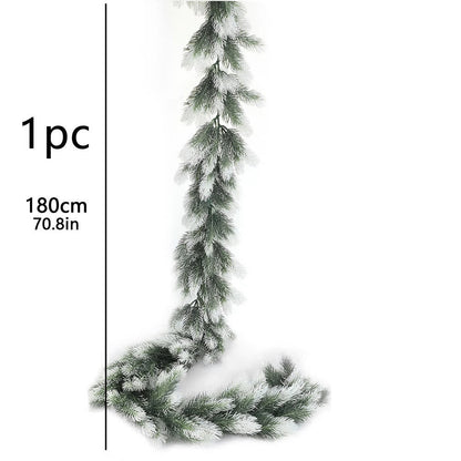  Artificial Garland Pine Needles Holiday Decor - Gradient Green - 70.86"L - image 6