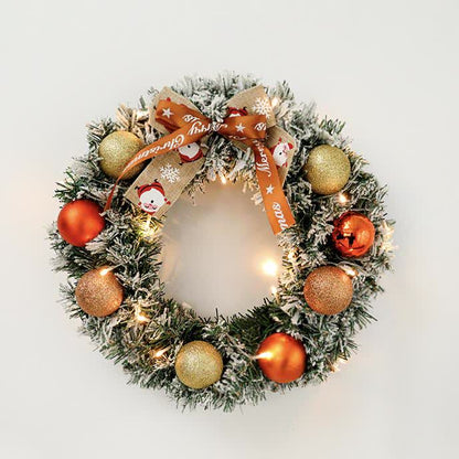 Christmas Garland Wreath Home Decor - With Lights - Wreath: 11.81"D - image 6