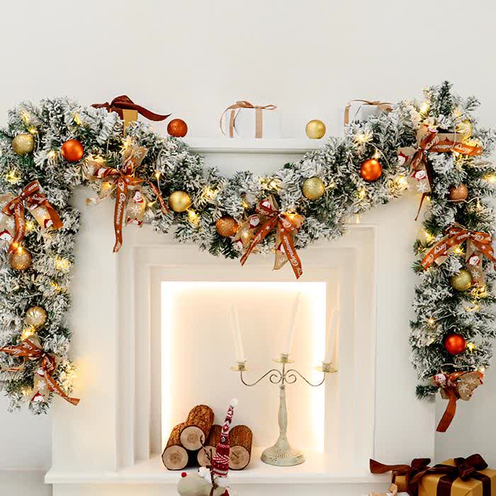 Christmas Garland Wreath Home Decor - With Lights - Garland: 106.29"L - image 4