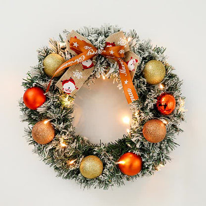 Christmas Garland Wreath Home Decor - With Lights - Wreath: 15.74"D - image 8