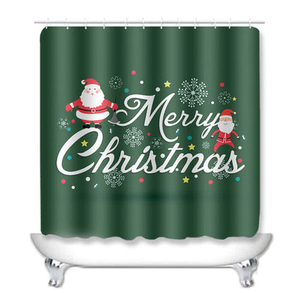 Merry Christmas Shower Curtain Mat Set - image 2