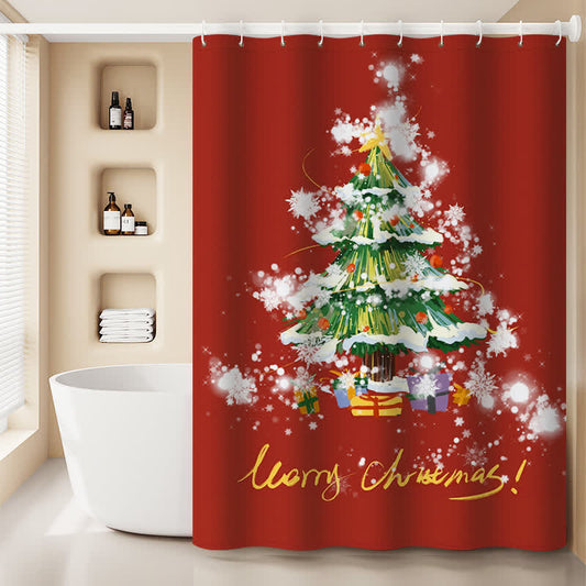 Christmas Holiday Party Anti-mildew Shower Curtain - A - 71"W x 79"L - image 0