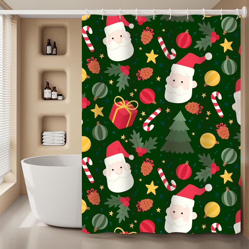 Christmas Holiday Party Anti-mildew Shower Curtain - C - 71"W x 79"L - image 2