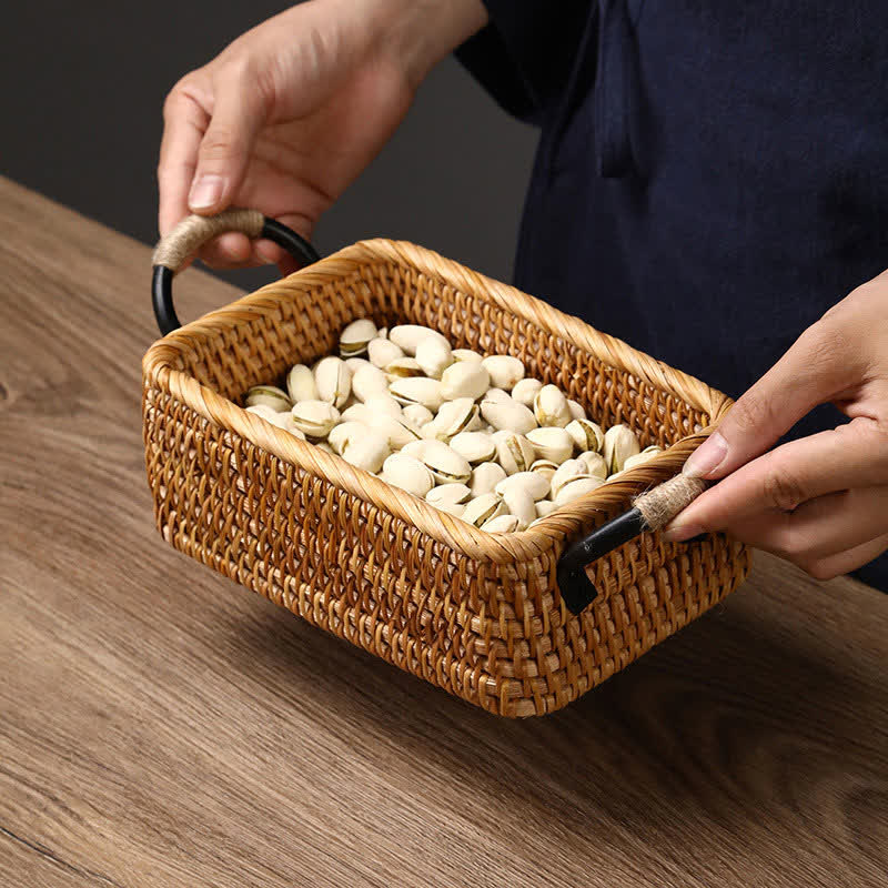Rattan Woven Desktop Snack Storage Basket - image 2
