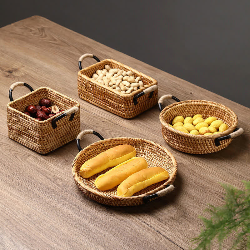 Rattan Woven Desktop Snack Storage Basket - image 0