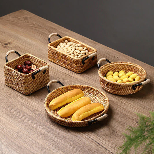 Rattan Woven Desktop Snack Storage Basket - image 0