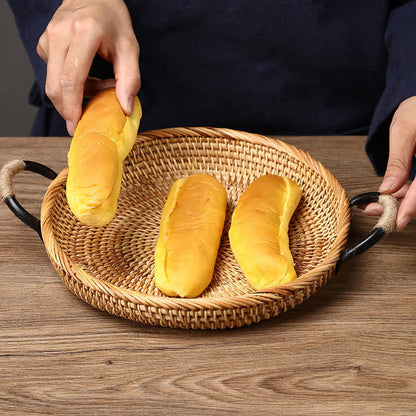 Rattan Woven Desktop Snack Storage Basket - image 1