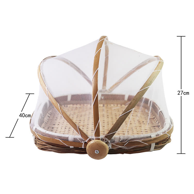 Bamboo Woven Handmade Household Basket - Bamboo weaving - Bamboo - 15.75" W x 15.75" L x 10.63"H - image 6